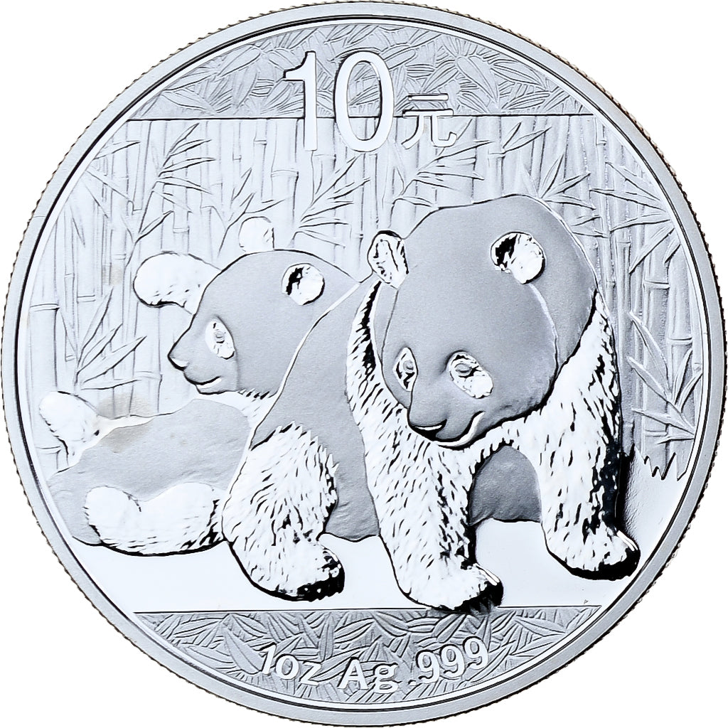 China, 10 Yüan, 1 oz, Panda, 2010, Proof, Silver, MS(65-70), KM:1931