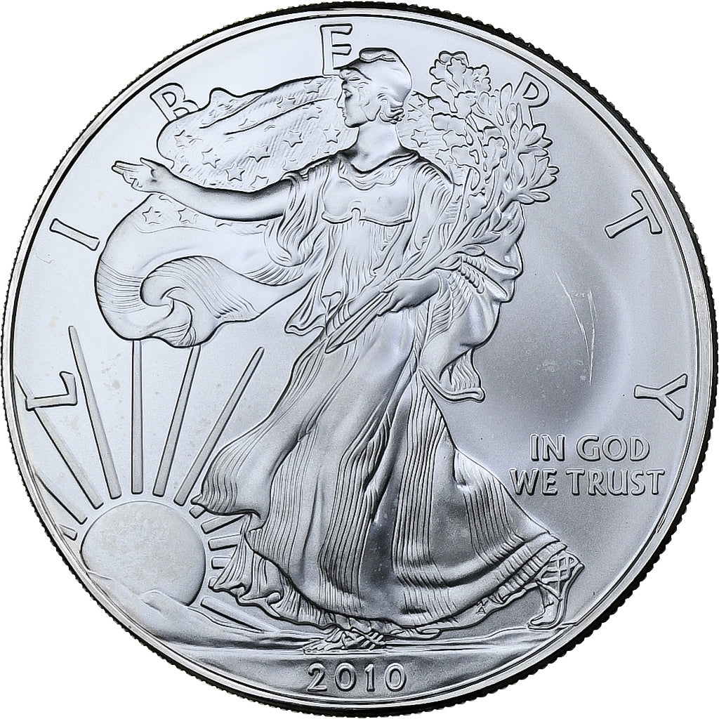 États-Unis, 1 Dollar, 1 Oz, Silver Eagle, 2010, Philadelphie, Argent, FDC