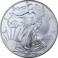 États-Unis, 1 Dollar, 1 Oz, Silver Eagle, 2010, Philadelphie, Argent, FDC