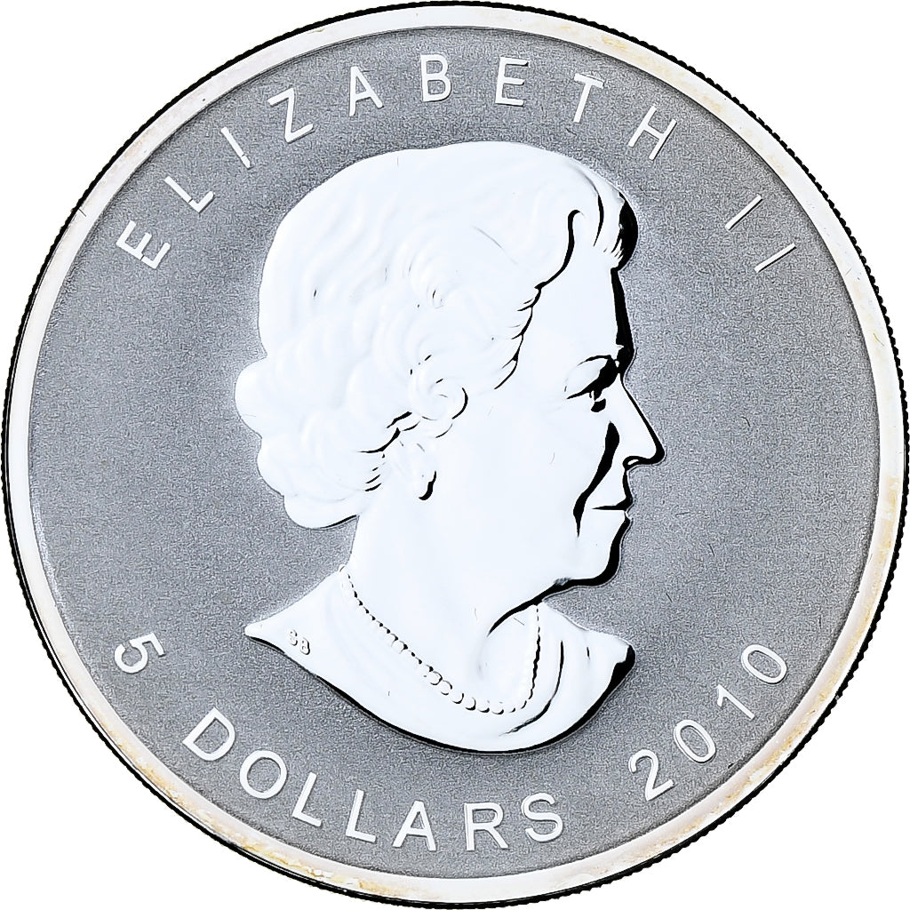 Canada, Elizabeth II, 5 dollars, 1 oz, Maple Leaf, 2010, Ottawa, Proof, Silver