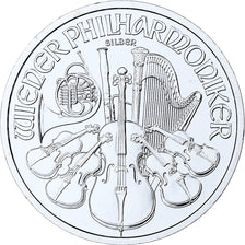 Autriche, 1,50 €, 1 Oz, Orchestre philharmonique, 2010, Vienne, Argent, FDC