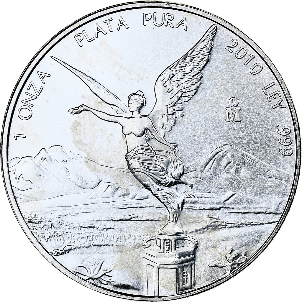 México, 1 Onza, Libertad, 2010, Mexico City, Prueba, Plata, FDC, KM:639