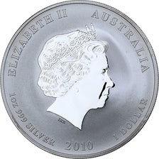 Australie, Elizabeth II, 1 Dollar, 1 Oz, Année du Tigre, 2010, Perth, BE