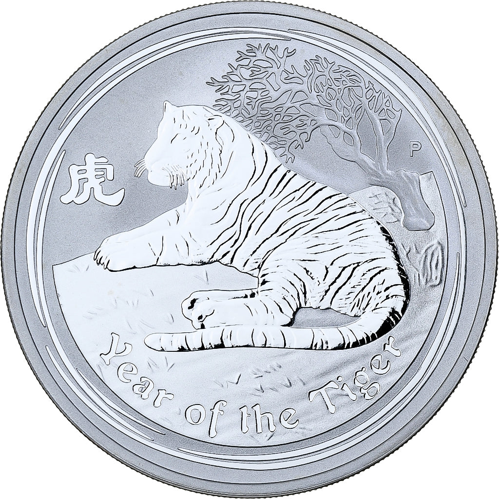 Australie, Elizabeth II, 1 Dollar, 1 Oz, Année du Tigre, 2010, Perth, BE
