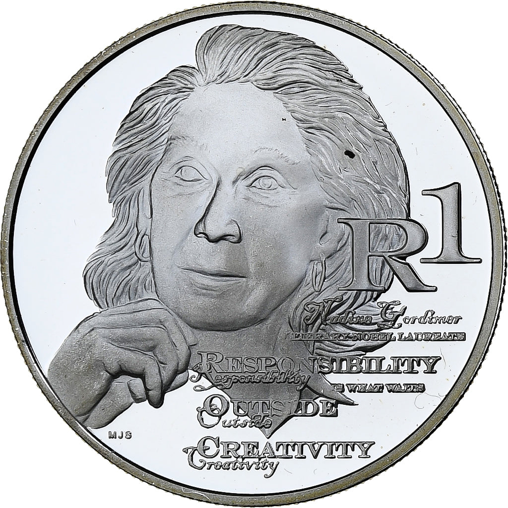 Afrique du Sud, Rand, Nadine Gordimer, 2010, BE, Argent, SPL