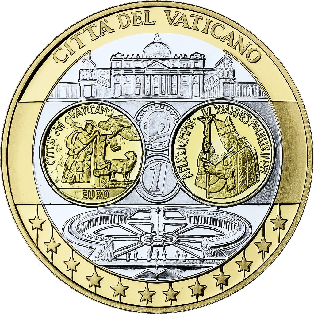 France, Medal, Europe, Città del Vaticano, Silver, Proof, MS(65-70)