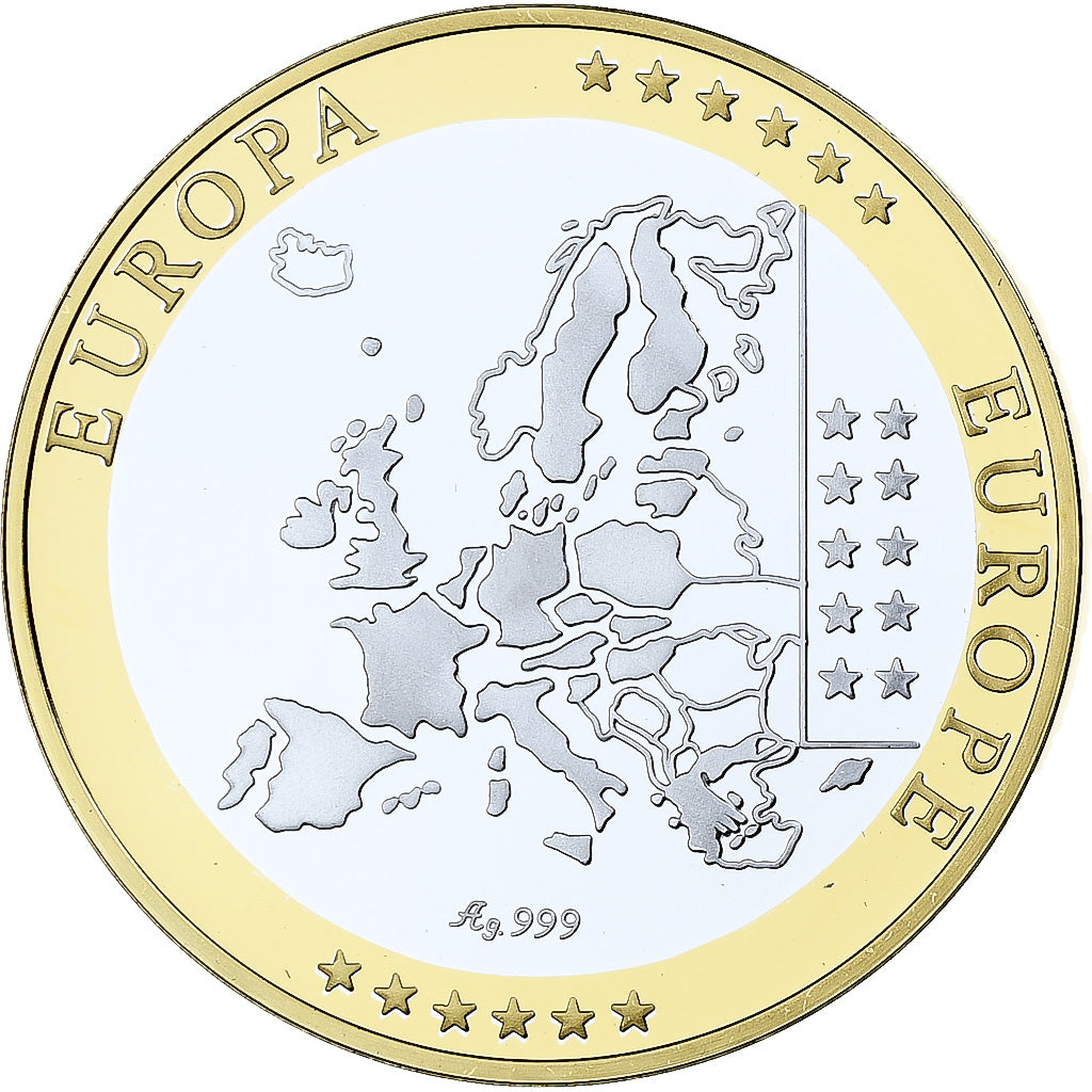 France, Medal, Europe, Città del Vaticano, Silver, Proof, MS(65-70)