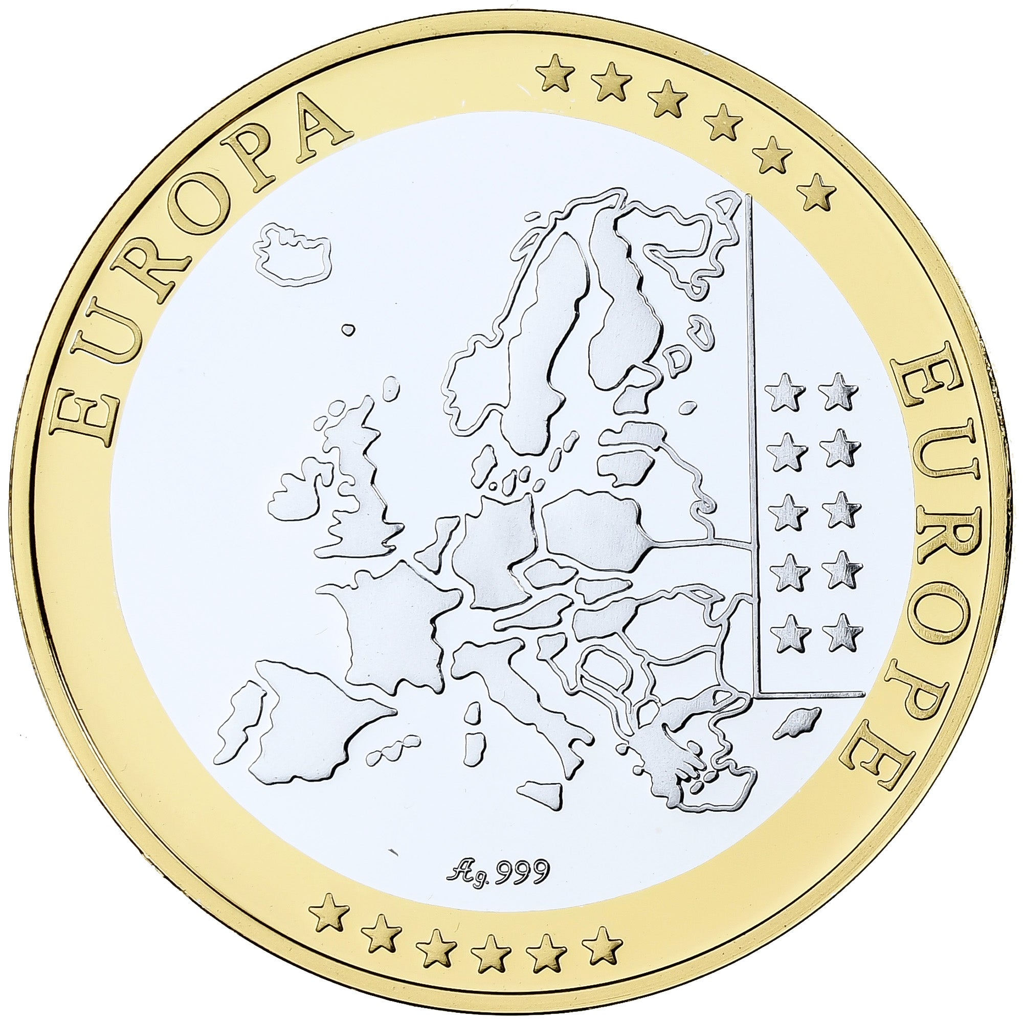France, Médaille, Europa, Slovenija, Argent, BE, FDC