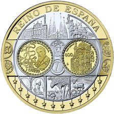 France, Medal, Europa, Reino de España, Silver, Proof, MS(65-70)