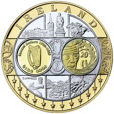 France, Medal, Europa, Ireland, Silver, Proof, MS(65-70)