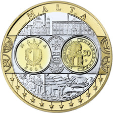 France, Medal, Europa, Malta, Silver, Proof, MS(65-70)
