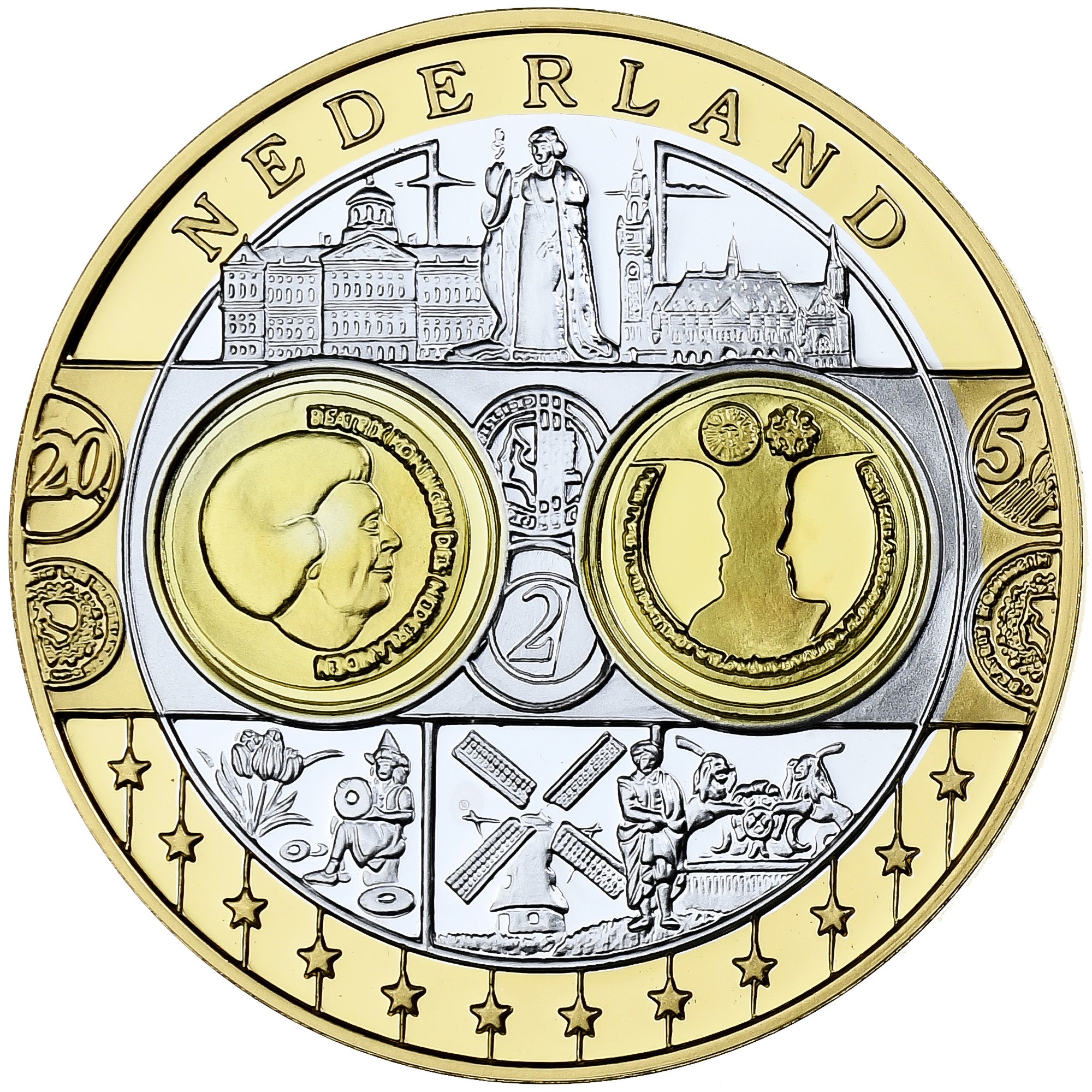 France, Medal, Europa, Nederland, Silver, Proof, MS(65-70)