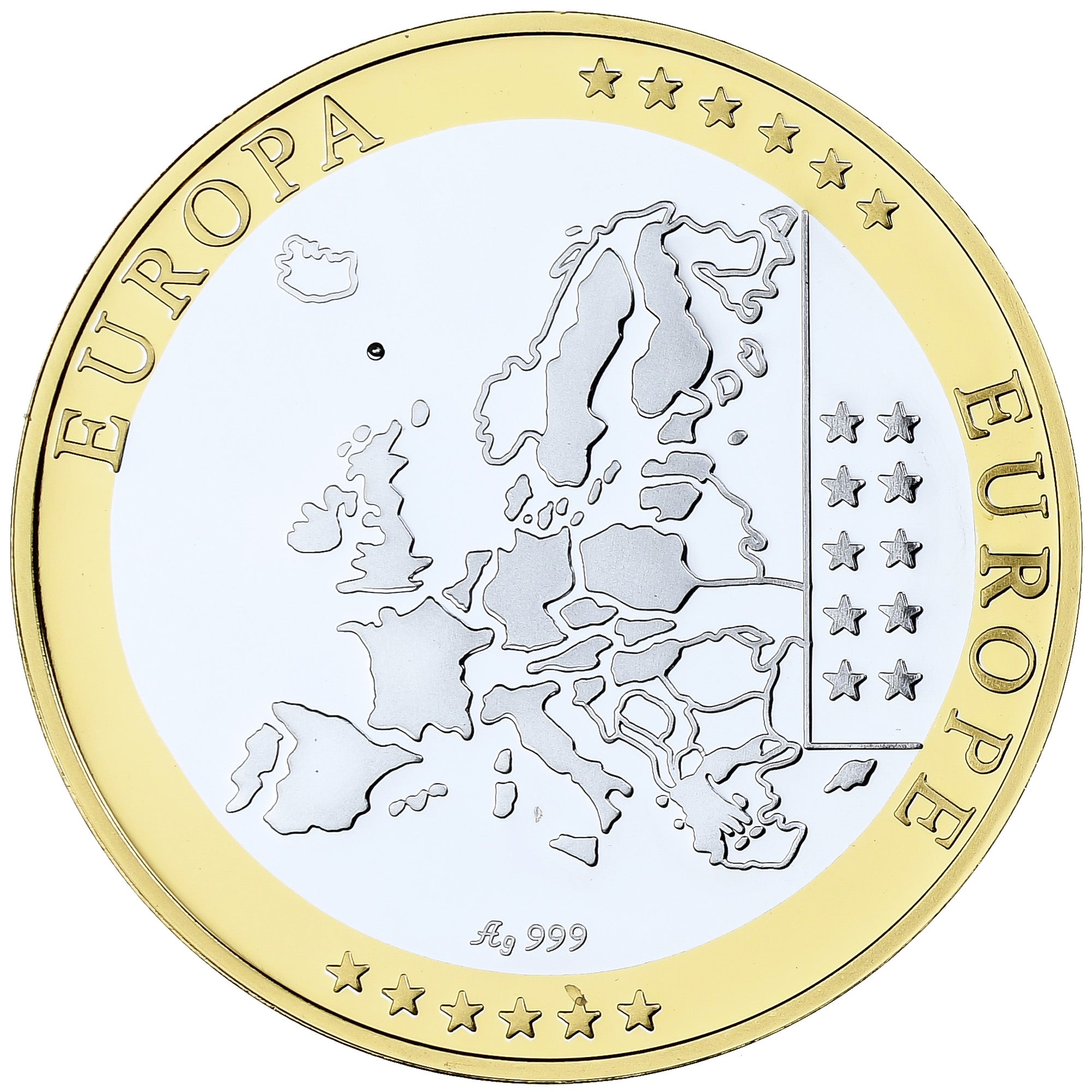 France, Medal, Europa, Nederland, Silver, Proof, MS(65-70)