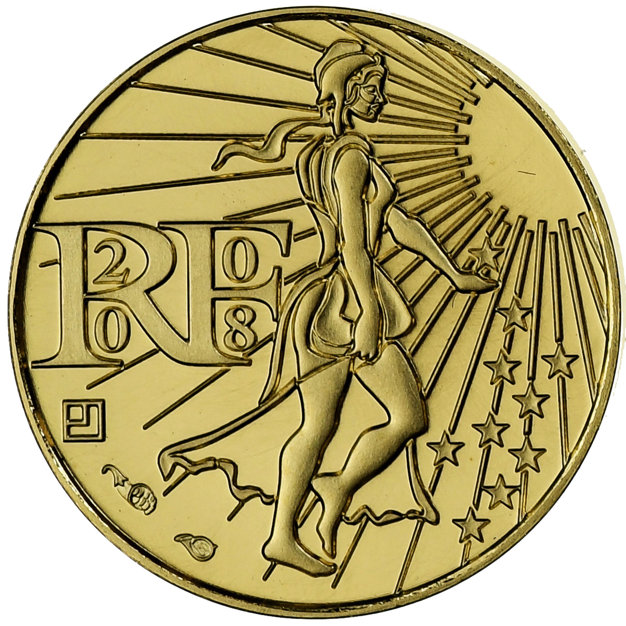 France, 100 Euro, Semeuse, Proof, 2008, Monnaie de Paris, Gold, MS(65-70)