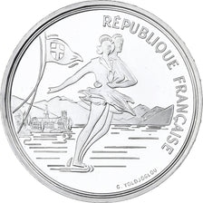 France, 100 Francs, 1992 Olympics, Albertville, Ice Skating, 1989, MDP, Proof