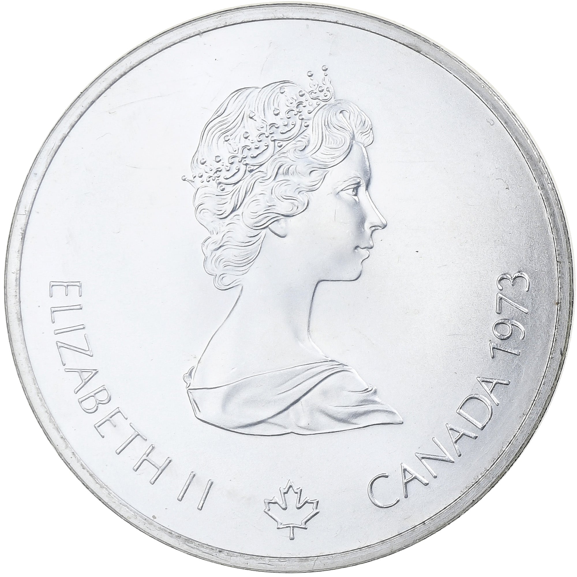Canada, Elizabeth II, 10 Dollars, Montréal XXI Olympiade, 1973, Ottawa, Silver