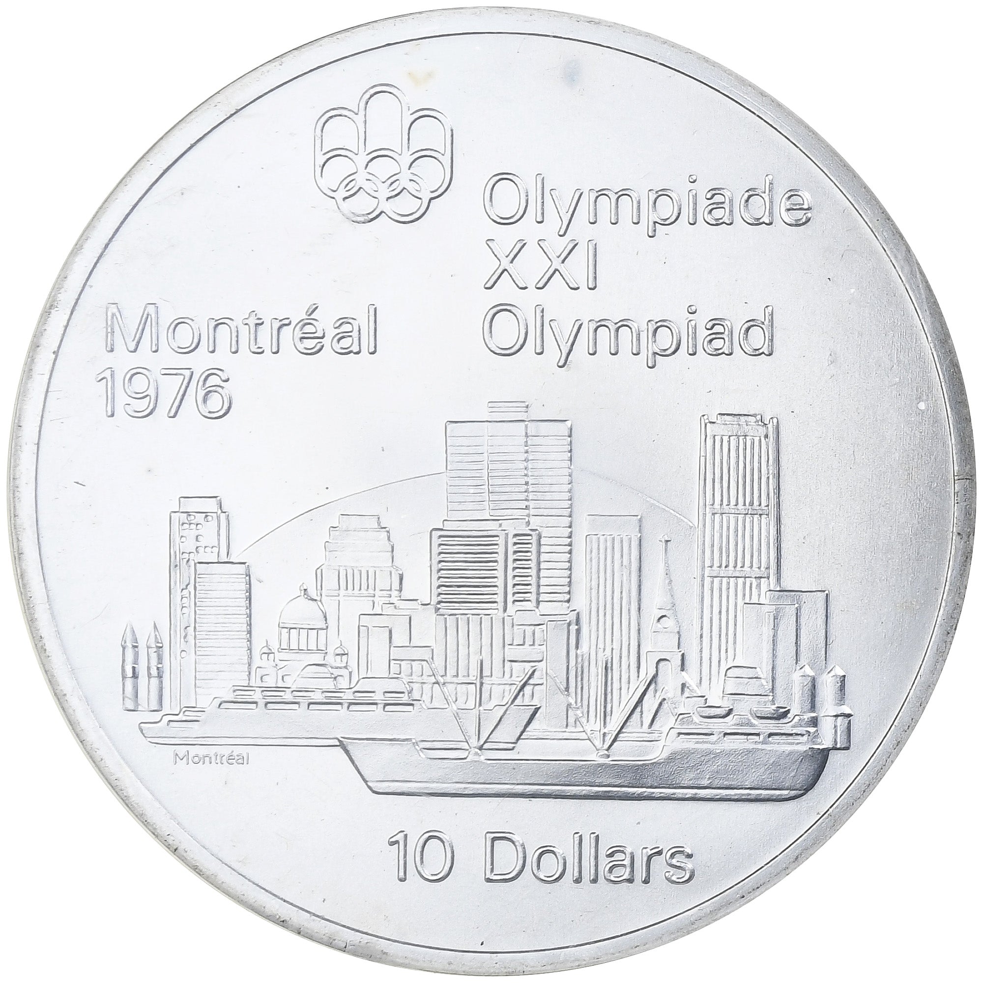 Canada, Elizabeth II, 10 Dollars, Montréal XXI Olympiade, 1973, Ottawa, Silver