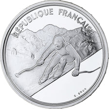 France, 100 Francs, Albertville 92, Ski de descente, 1989, MDP, BE, Argent, FDC
