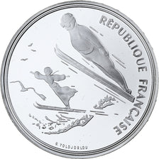France, 100 Francs, 1992 Olympics, Albertville, Ski Jumping, 1990, MDP, Proof