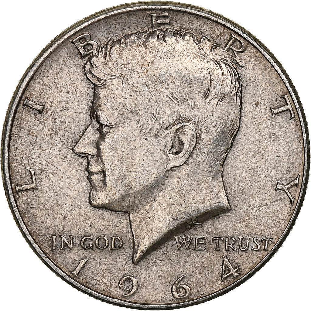 United States, Half Dollar, Kennedy, 1964, Philadelphia, Silver, EF(40-45)