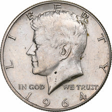 United States, Half Dollar, Kennedy, 1964, Denver, Silver, VF(30-35), KM:202