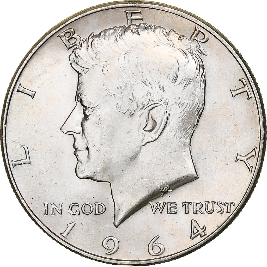 United States, Half Dollar, Kennedy, 1964, Denver, Silver, EF(40-45), KM:202