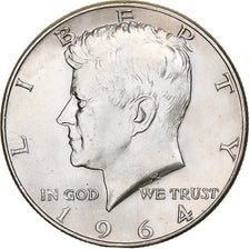 United States, Half Dollar, Kennedy, 1964, Denver, Silver, EF(40-45), KM:202