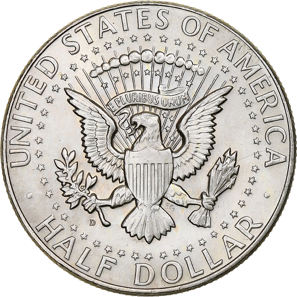 United States, Half Dollar, Kennedy, 1964, Denver, Silver, EF(40-45), KM:202
