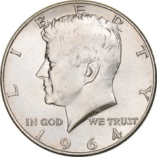 Verenigde Staten, Half Dollar, Kennedy, 1964, Denver, Zilver, ZF, KM:202