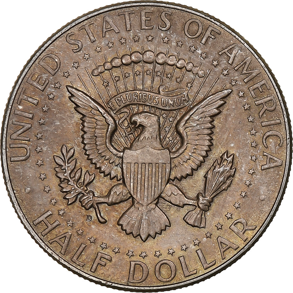 Verenigde Staten, Half Dollar, Kennedy, 1964, Denver, Zilver, ZF, KM:202