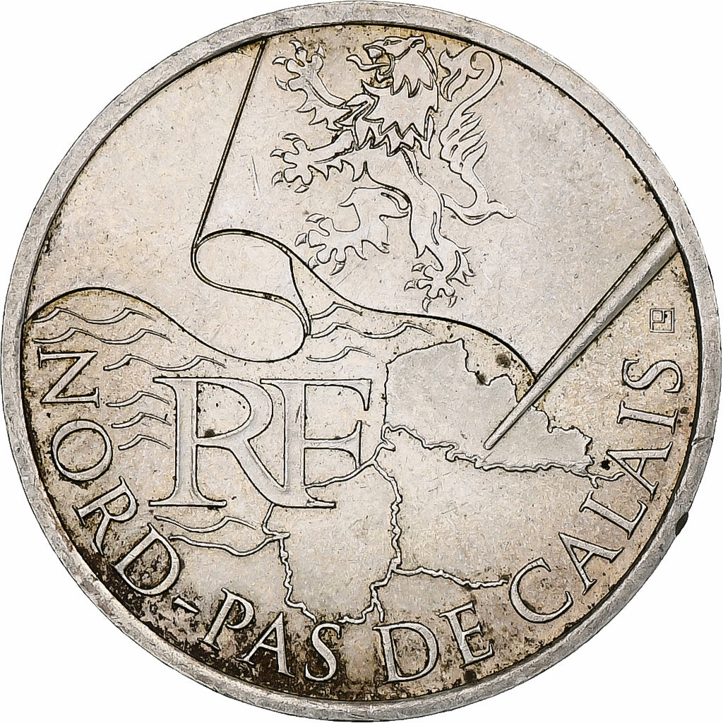 Francja, 10 Euro, Nord-Pas-de-Calais, 2010, Monnaie de Paris, Srebro, AU(55-58)