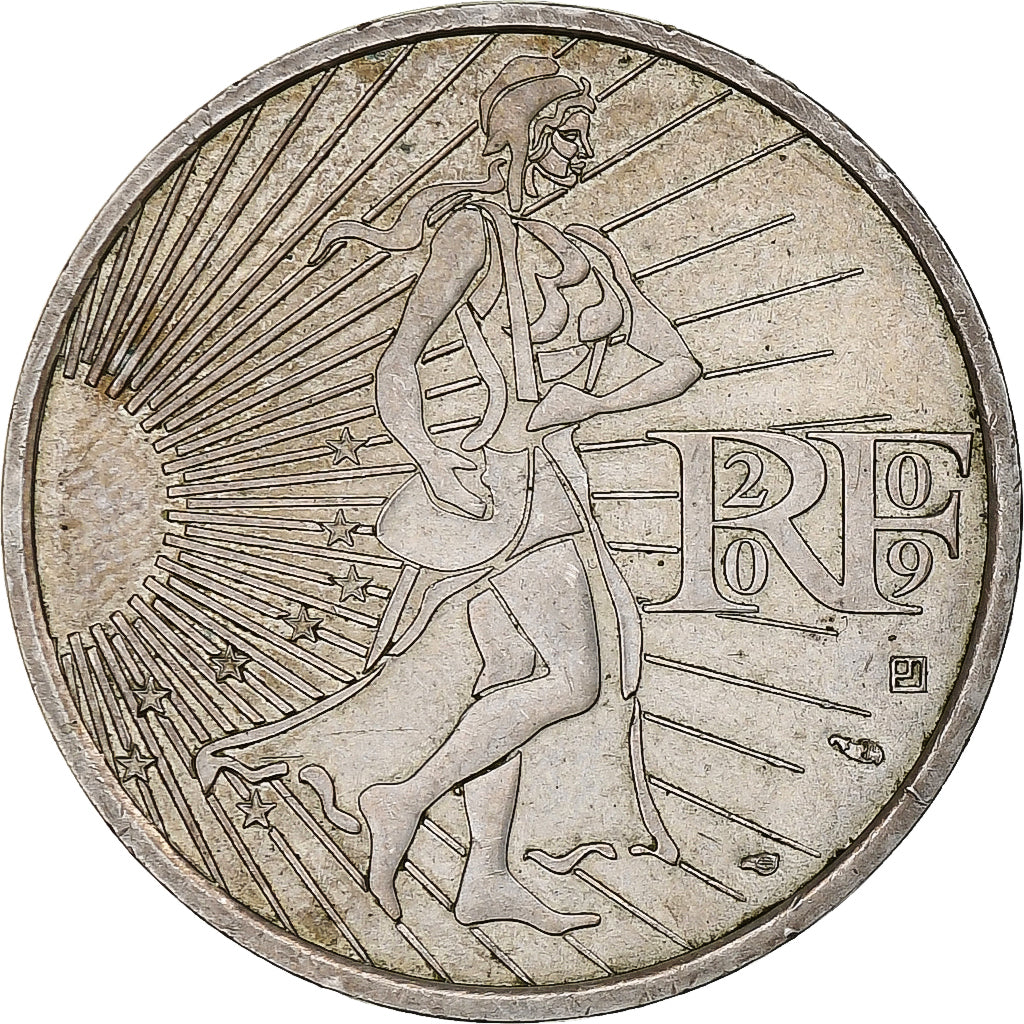 Francia, 10 Euro, Semeuse, 2009, Monnaie de Paris, Plata, MBC+, KM:1580