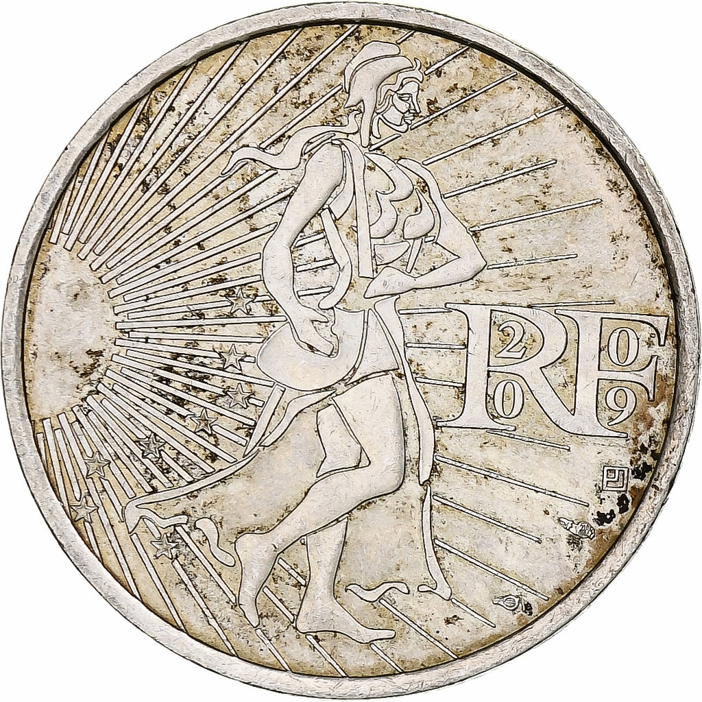 France, 10 Euro, Semeuse, 2009, Monnaie de Paris, Argent, TTB+, KM:1580