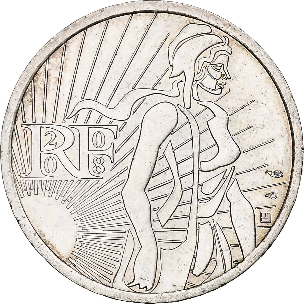 Francia, 5 Euro, Semeuse, 2008, Monnaie de Paris, Argento, BB+, KM:1534