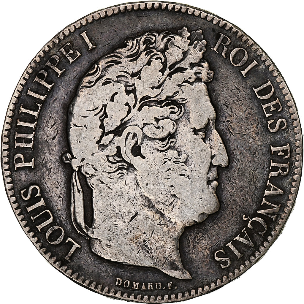 France, Louis-Philippe, 5 Francs, 1835, Lille, Silver, VF(30-35), KM:749.13