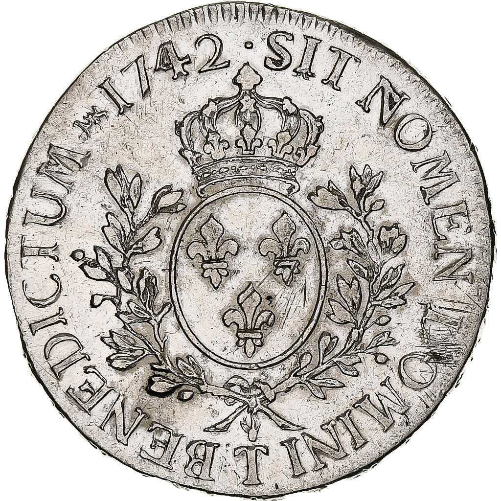France, Louis XV, Écu au bandeau, 1742, Nantes, Silver, EF(40-45), Gadoury:322