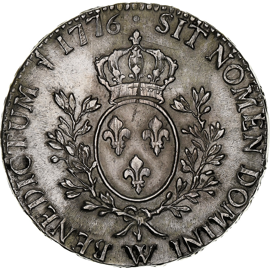 France, Louis XVI, Ecu aux branches d'olivier, 1776, Lille, Argent, TTB