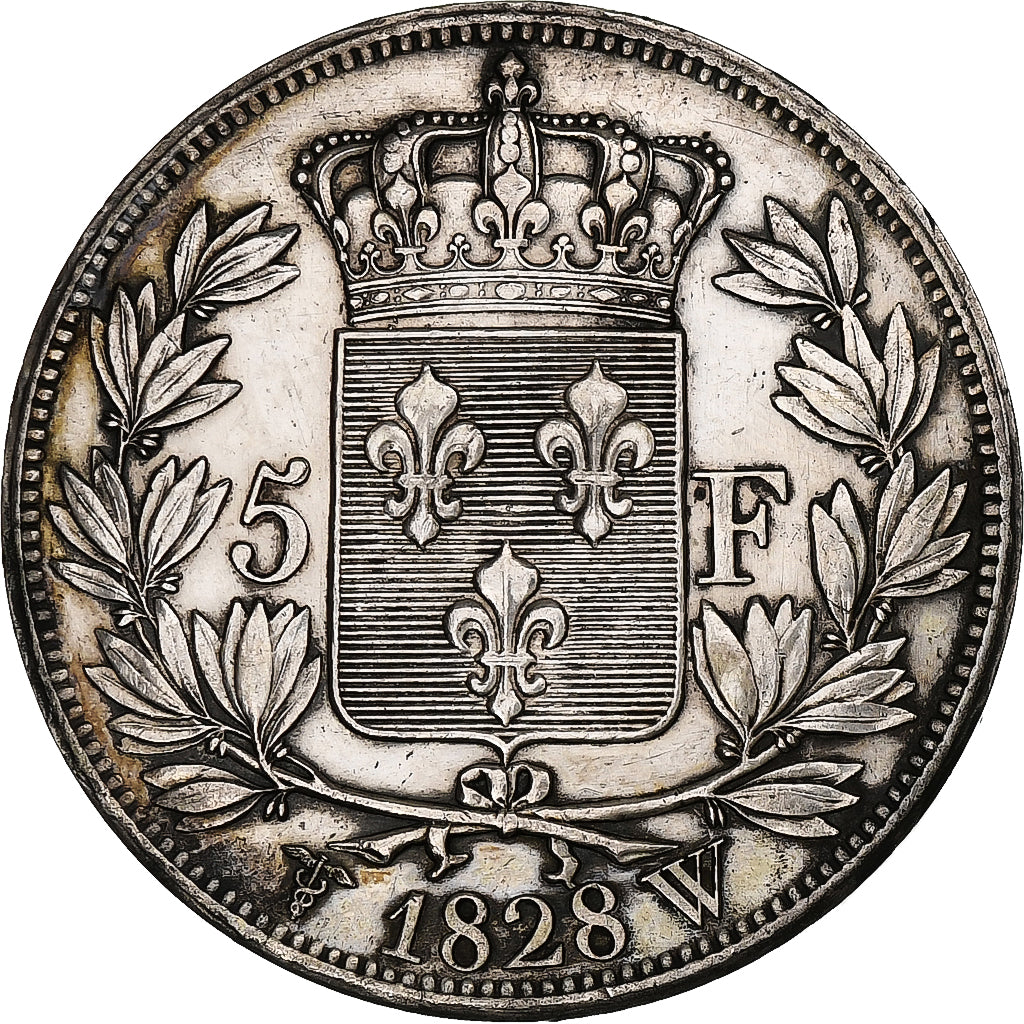 Frankrijk, Charles X, 5 Francs, 1826, Lille, Zilver, ZF+, Gadoury:643, KM:720.13