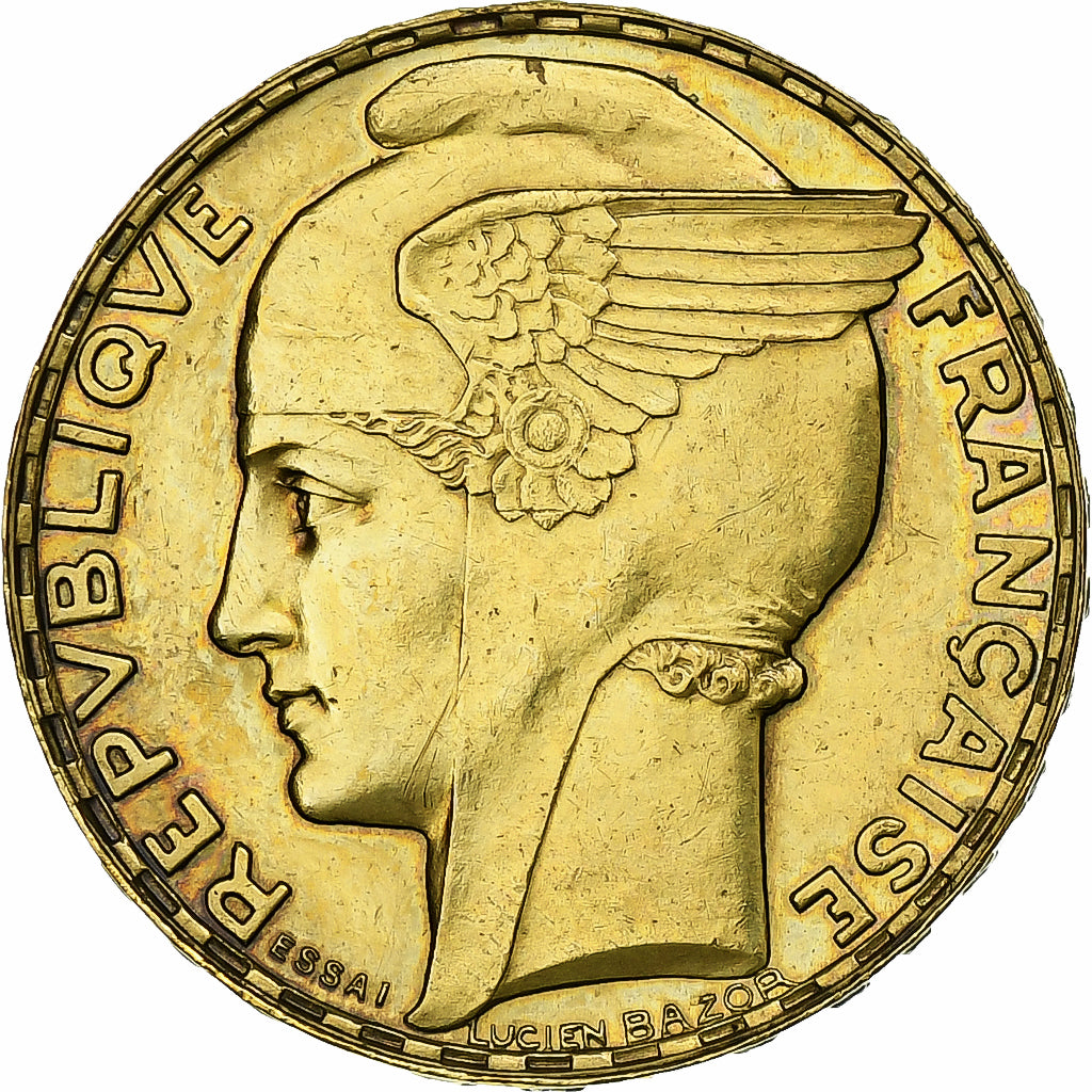 France, 100 Francs, Bazor, 1929, Paris, ESSAI, Cupro-Aluminium, MS(63)