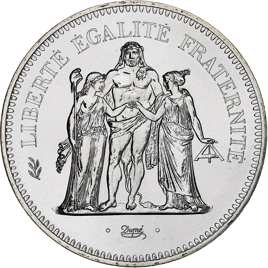 France, 50 Francs, Hercule, 1977, Monnaie de Paris, série FDC, Silver