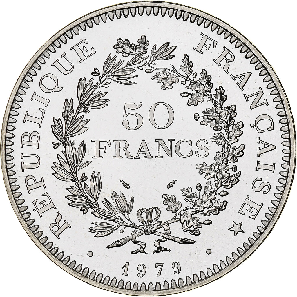 Francia, 50 Francs, Hercule, 1979, Monnaie de Paris, série FDC, Plata, FDC
