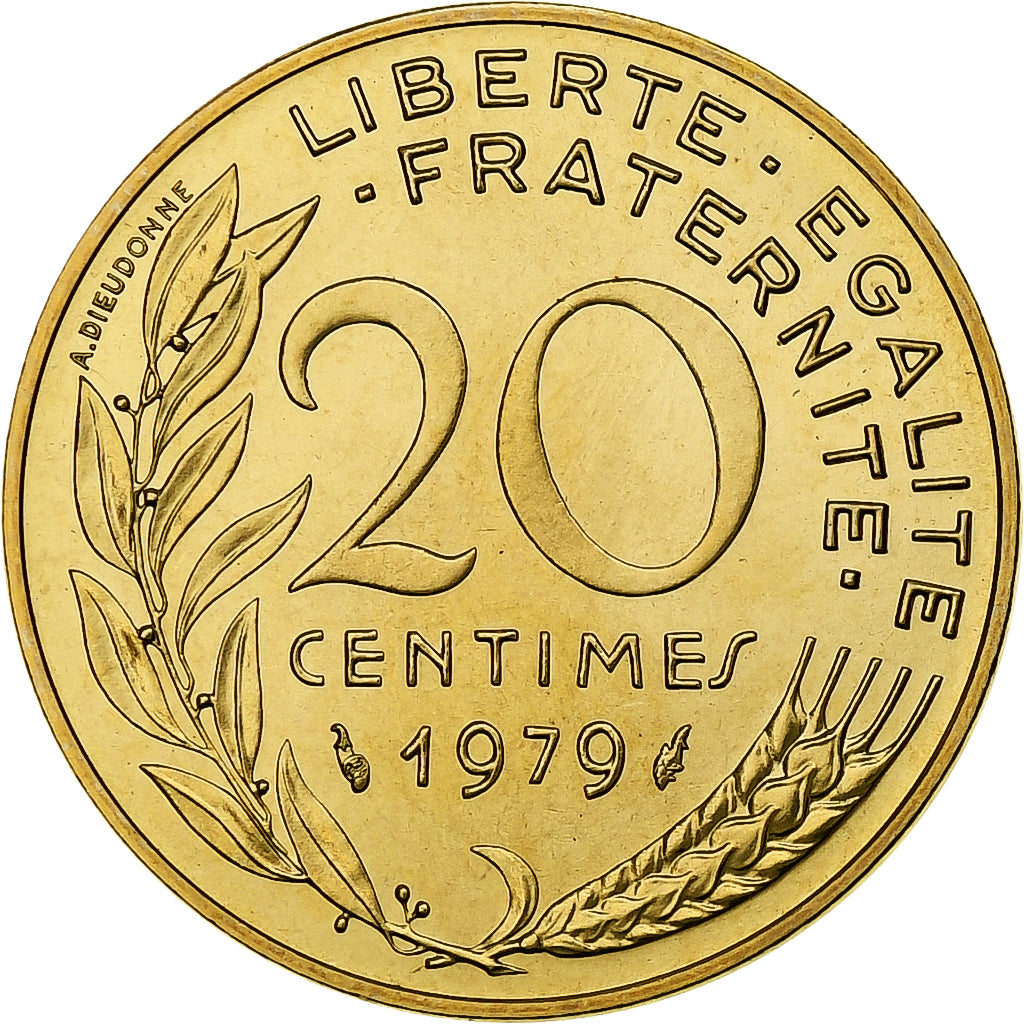 Francia, 20 Centimes, Marianne, 1979, Monnaie de Paris, série FDC