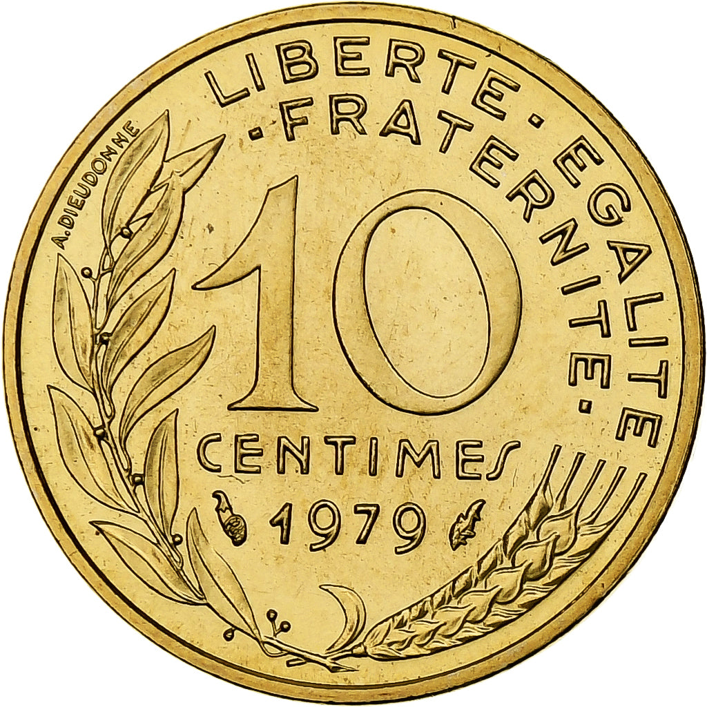 Francia, 10 Centimes, Marianne, 1979, Monnaie de Paris, série FDC