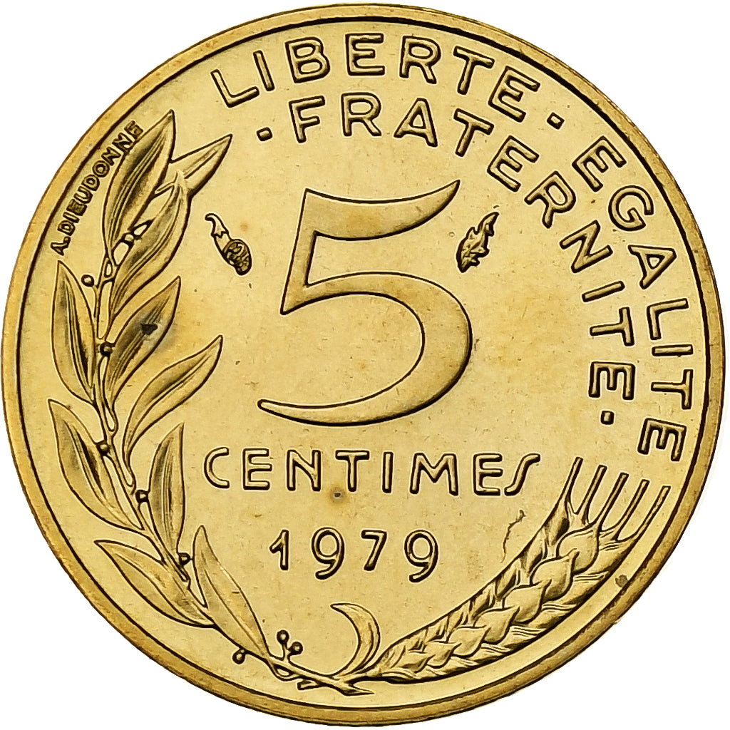Francia, 5 Centimes, Marianne, 1979, Monnaie de Paris, série FDC
