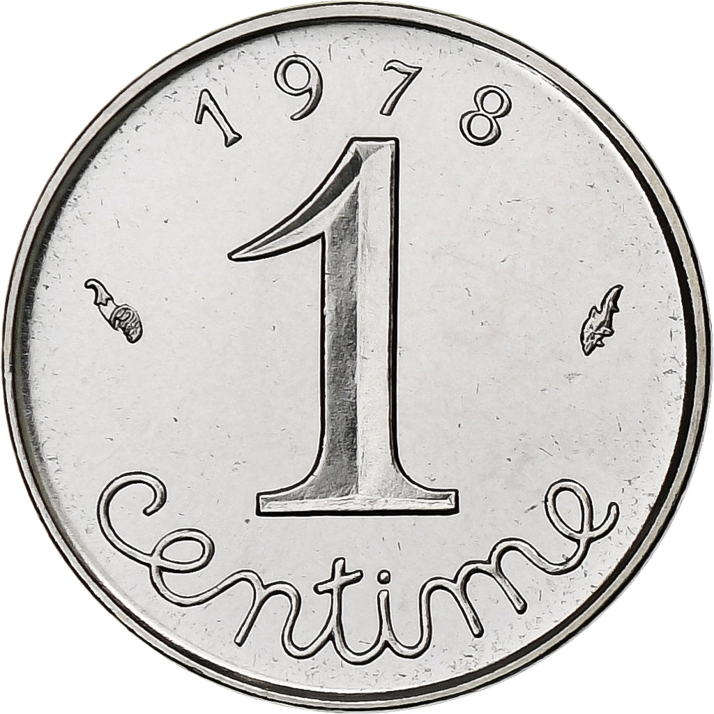 Francia, Centime, Épi, 1978, Monnaie de Paris, série FDC, Acero inoxidable