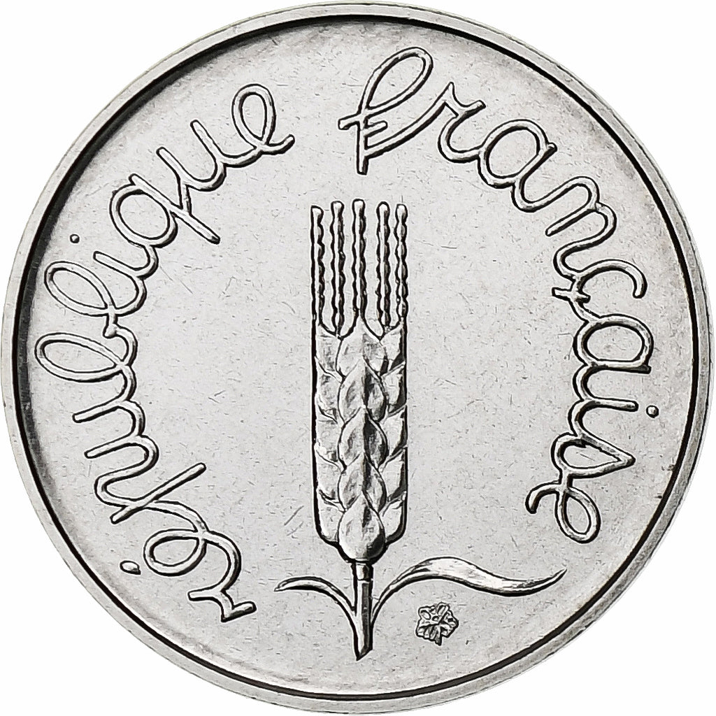 Francja, Centime, Épi, 1982, Monnaie de Paris, série FDC, Stal nierdzewna