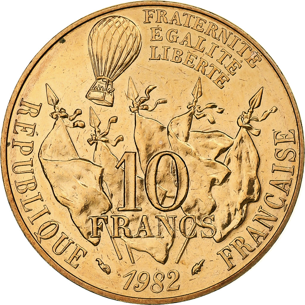 France, 10 Francs, Gambetta, 1982, Monnaie de Paris, série FDC, Cupro-nickel