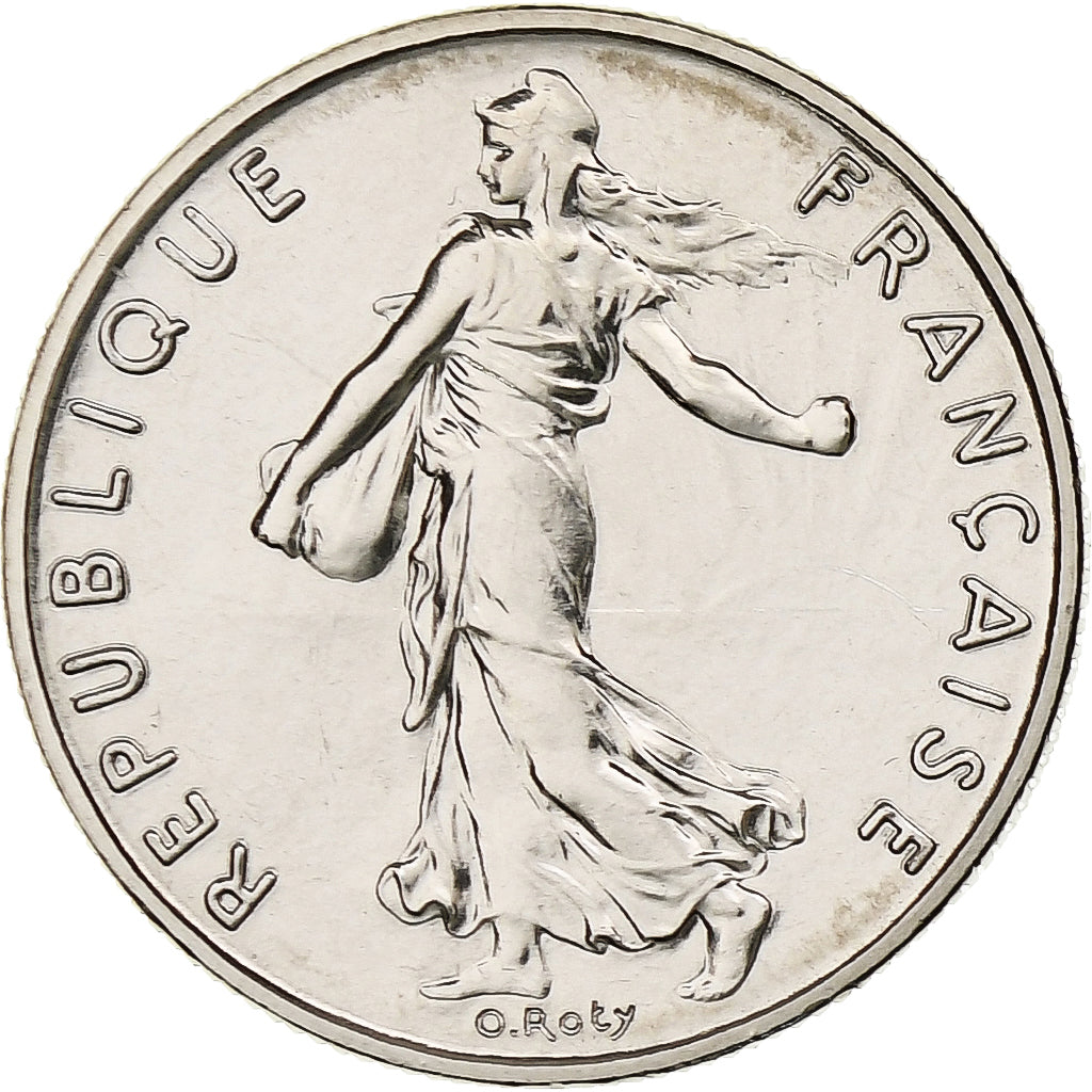 Frankrijk, 1/2 Franc, Semeuse, 1982, Monnaie de Paris, série FDC, Nickel, FDC