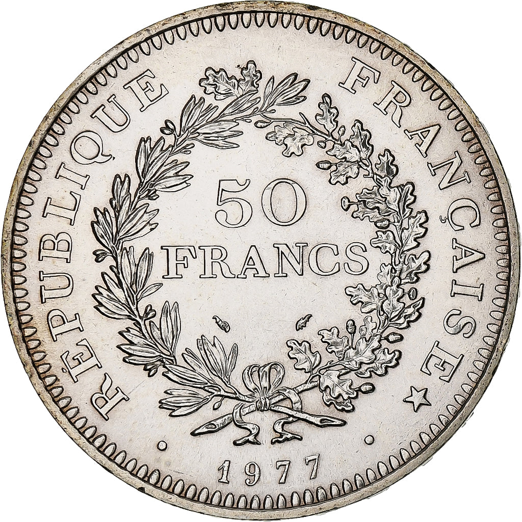France, 50 Francs, Hercule, 1977, Monnaie de Paris, Argent, SPL, Gadoury:882