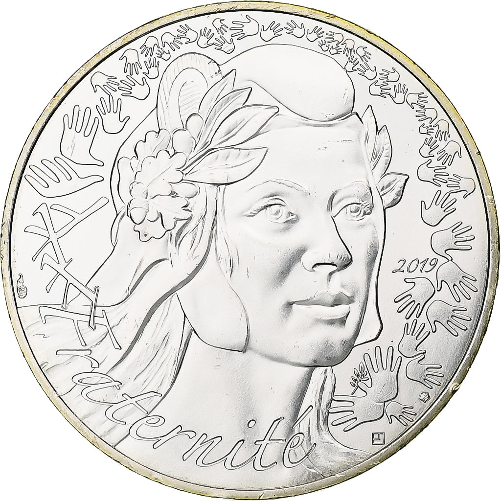 France, 20 Euro, Marianne, Fraternité, 2019, Monnaie de Paris, Silver, MS(63)